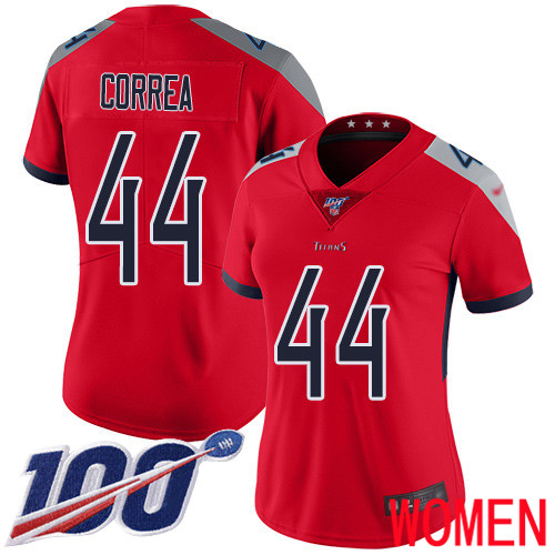 Tennessee Titans Limited Red Women Kamalei Correa Jersey NFL Football 44 100th Season Inverted Legend